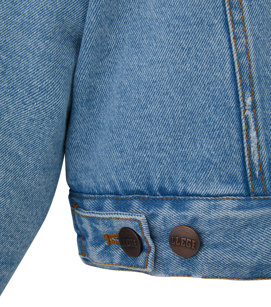 SHEARLING DENIM TRUCKER JACKET