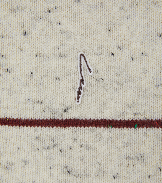 MELANGE STRIPE KNIT SWEATER
