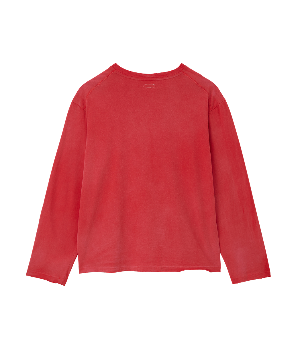 GARMENT DYED LONG SLEEVE LOOSE T-SHIRT
