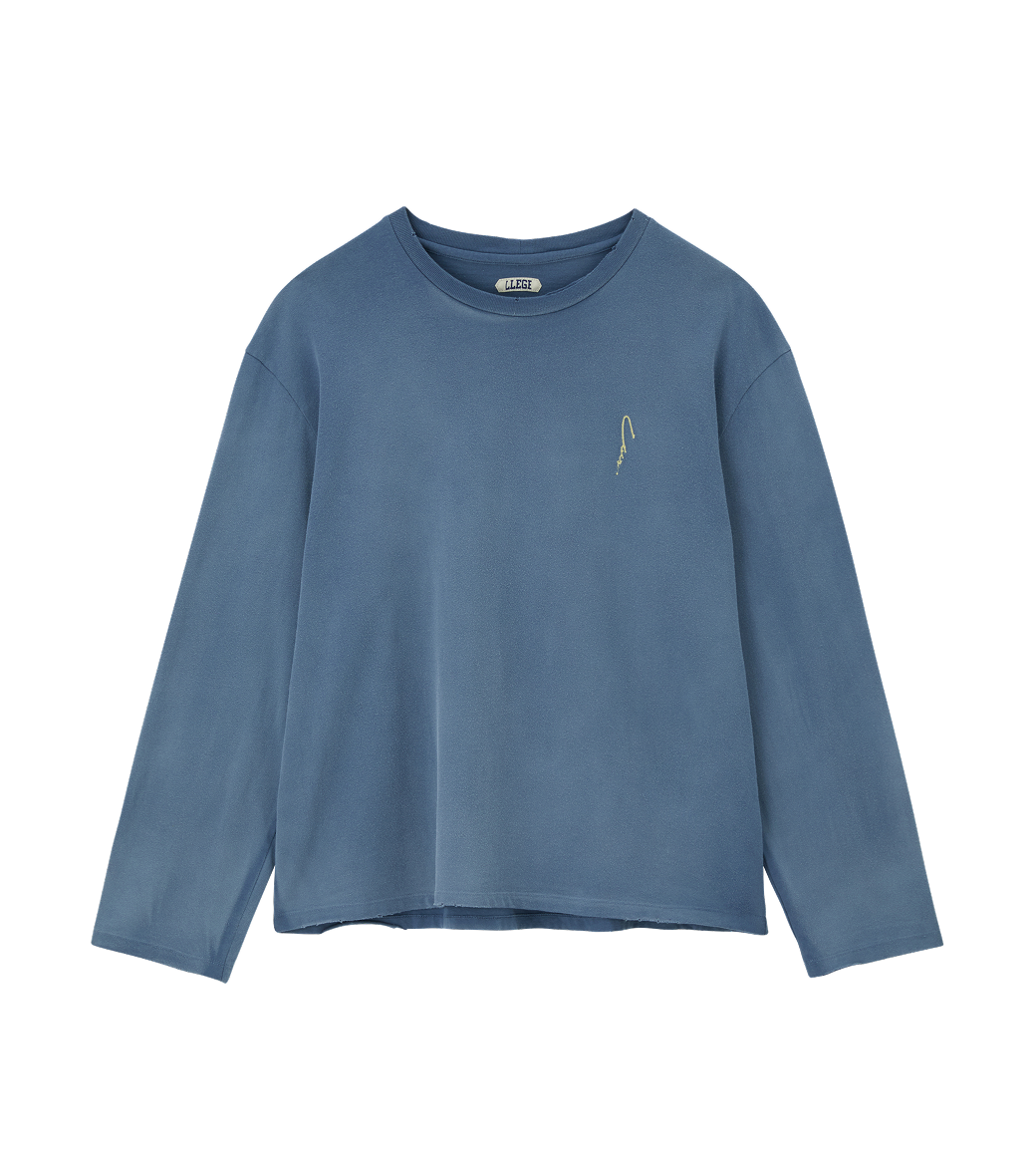 GARMENT DYED LONG SLEEVE LOOSE T-SHIRT