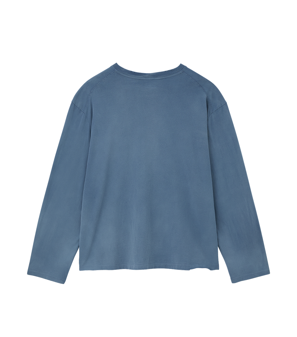 GARMENT DYED LONG SLEEVE LOOSE T-SHIRT
