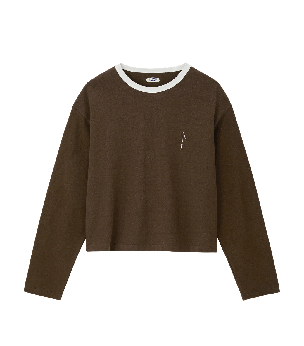 RINGER LONG SLEEVE LOOSE T-SHIRT