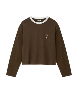 RINGER LONG SLEEVE LOOSE T-SHIRT