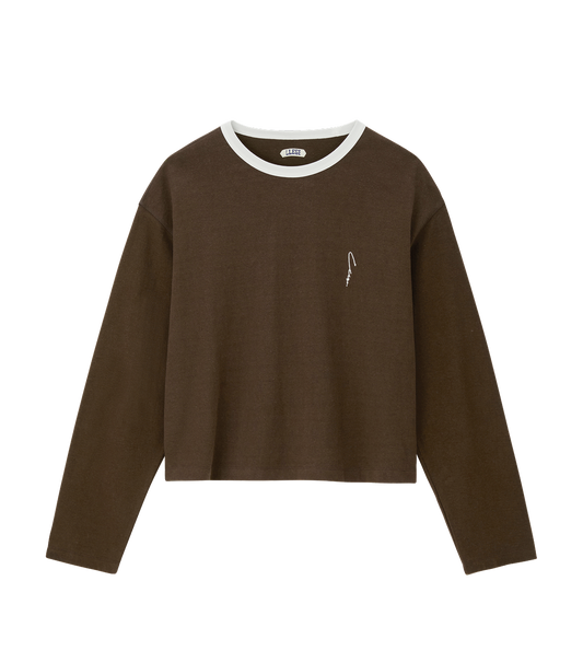 RINGER LONG SLEEVE LOOSE T-SHIRT