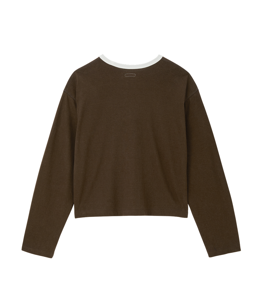 RINGER LONG SLEEVE LOOSE T-SHIRT