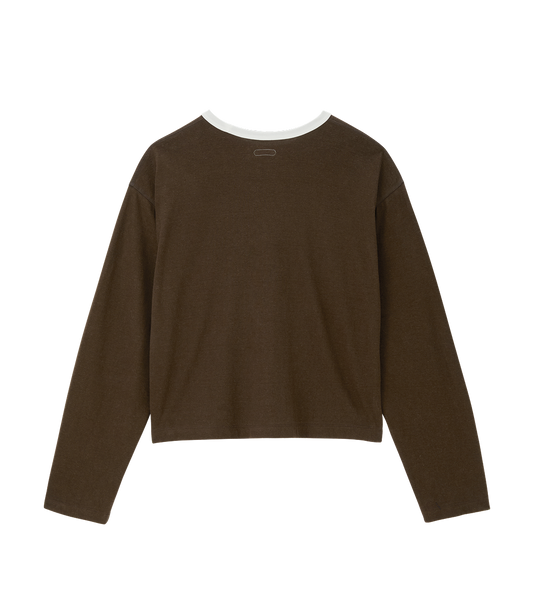 RINGER LONG SLEEVE LOOSE T-SHIRT