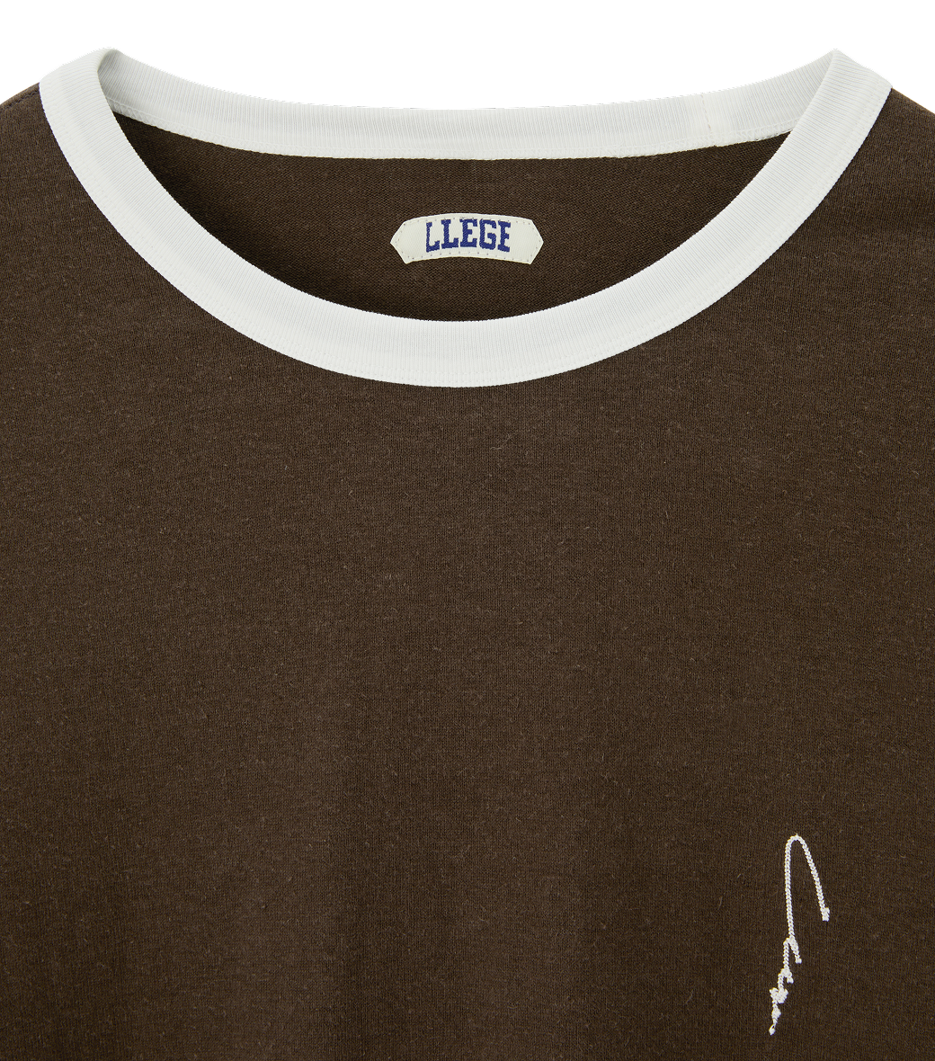 RINGER LONG SLEEVE LOOSE T-SHIRT