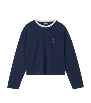 RINGER LONG SLEEVE LOOSE T-SHIRT