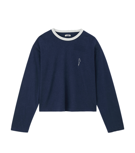 RINGER LONG SLEEVE LOOSE T-SHIRT