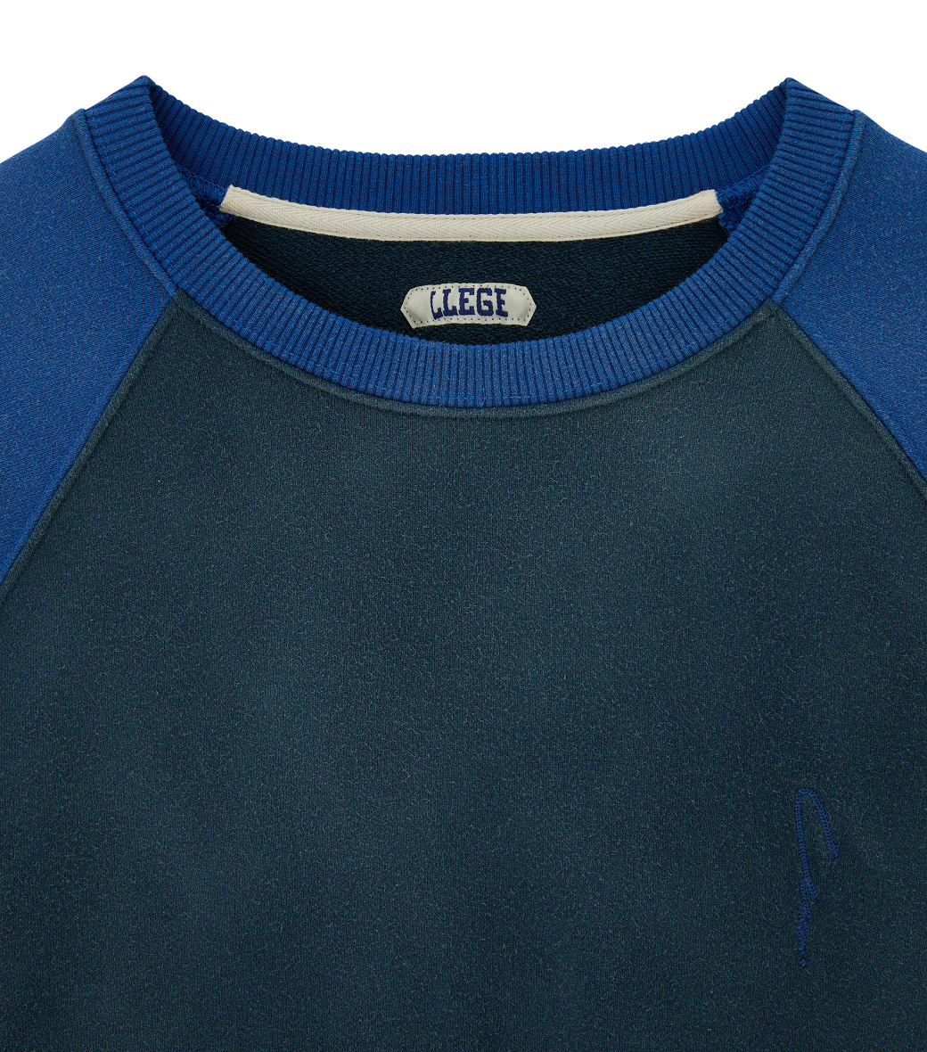 CONTRAST RAGLAN VINTAGE SWEATSHIRT