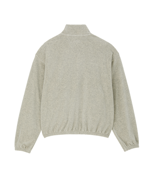 VELOUR HALF-ZIP PULLOVER