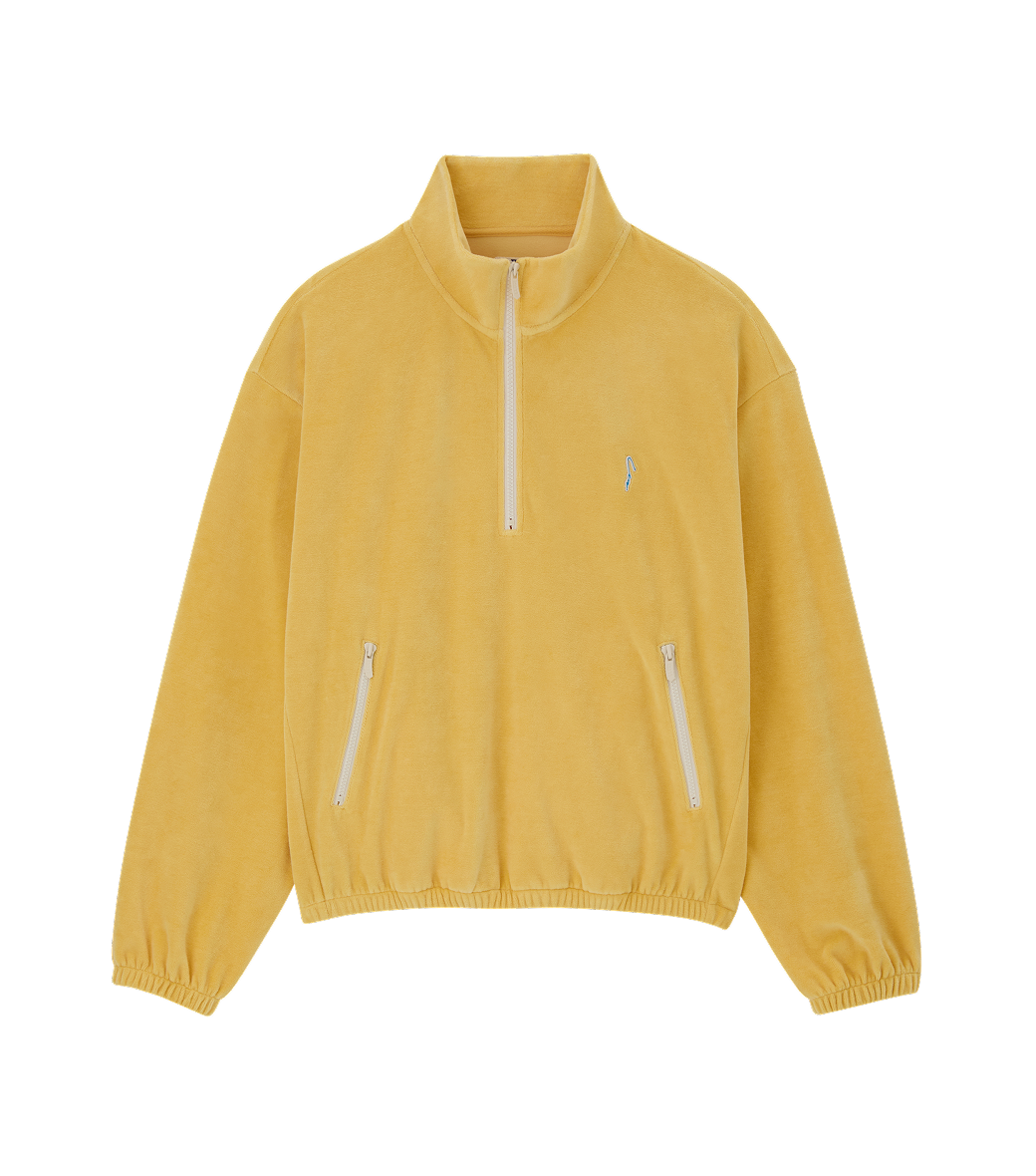 VELOUR HALF-ZIP PULLOVER