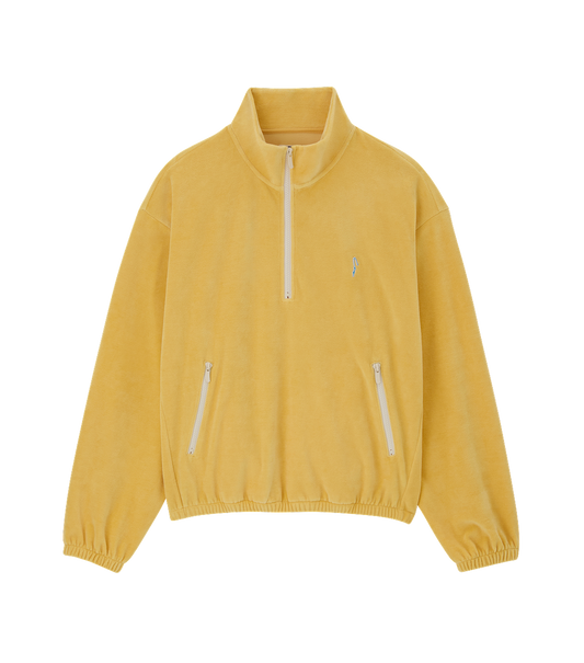 VELOUR HALF-ZIP PULLOVER