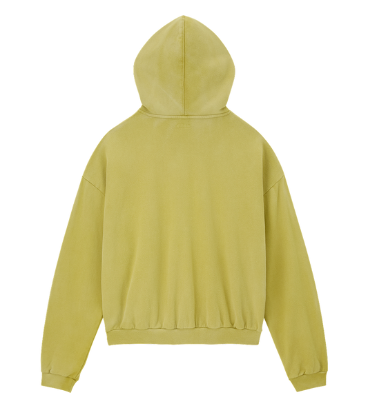 GARMENT DYED OVERSIZED HOODY ZIP-UP