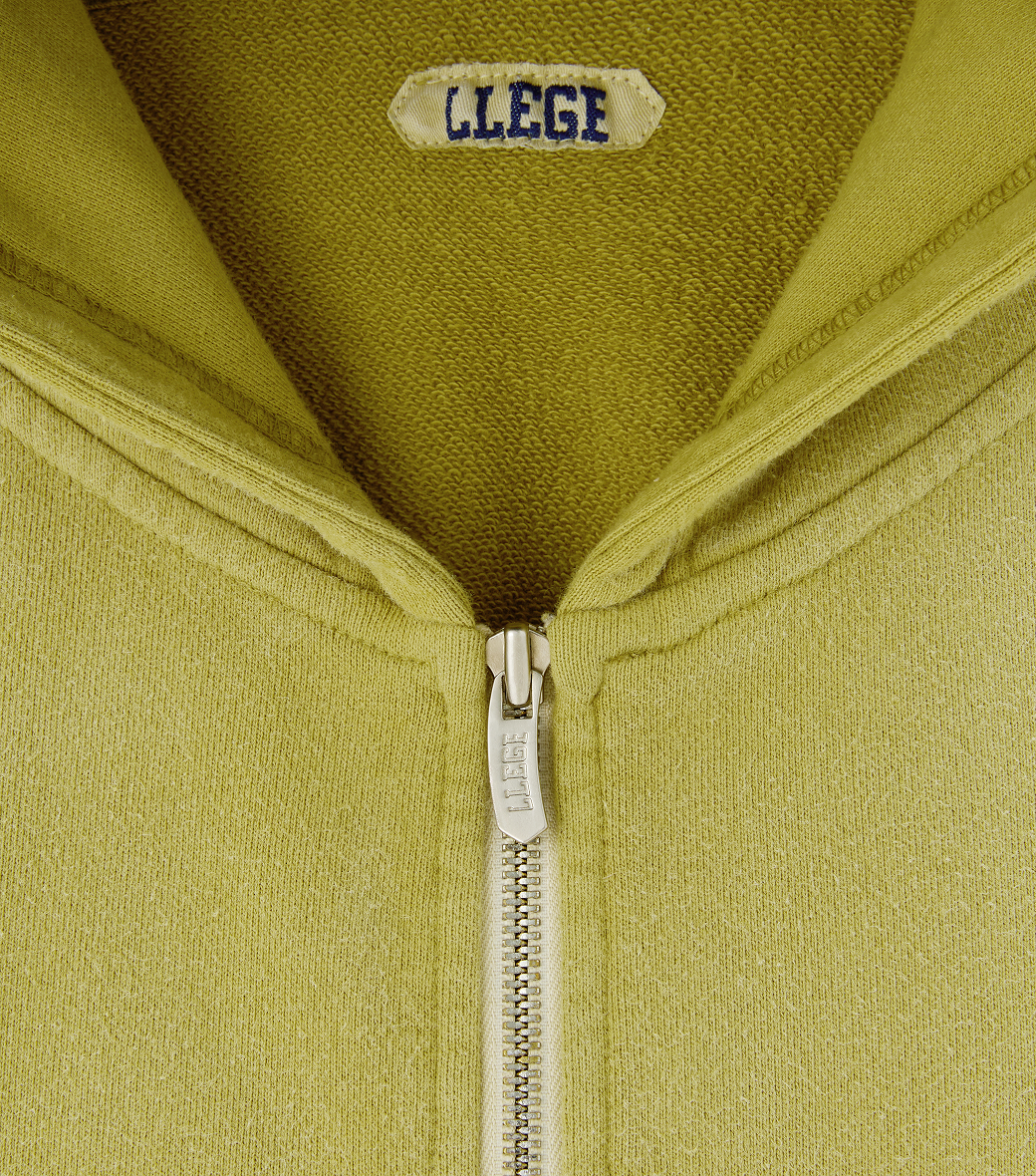 GARMENT DYED OVERSIZED HOODY ZIP-UP