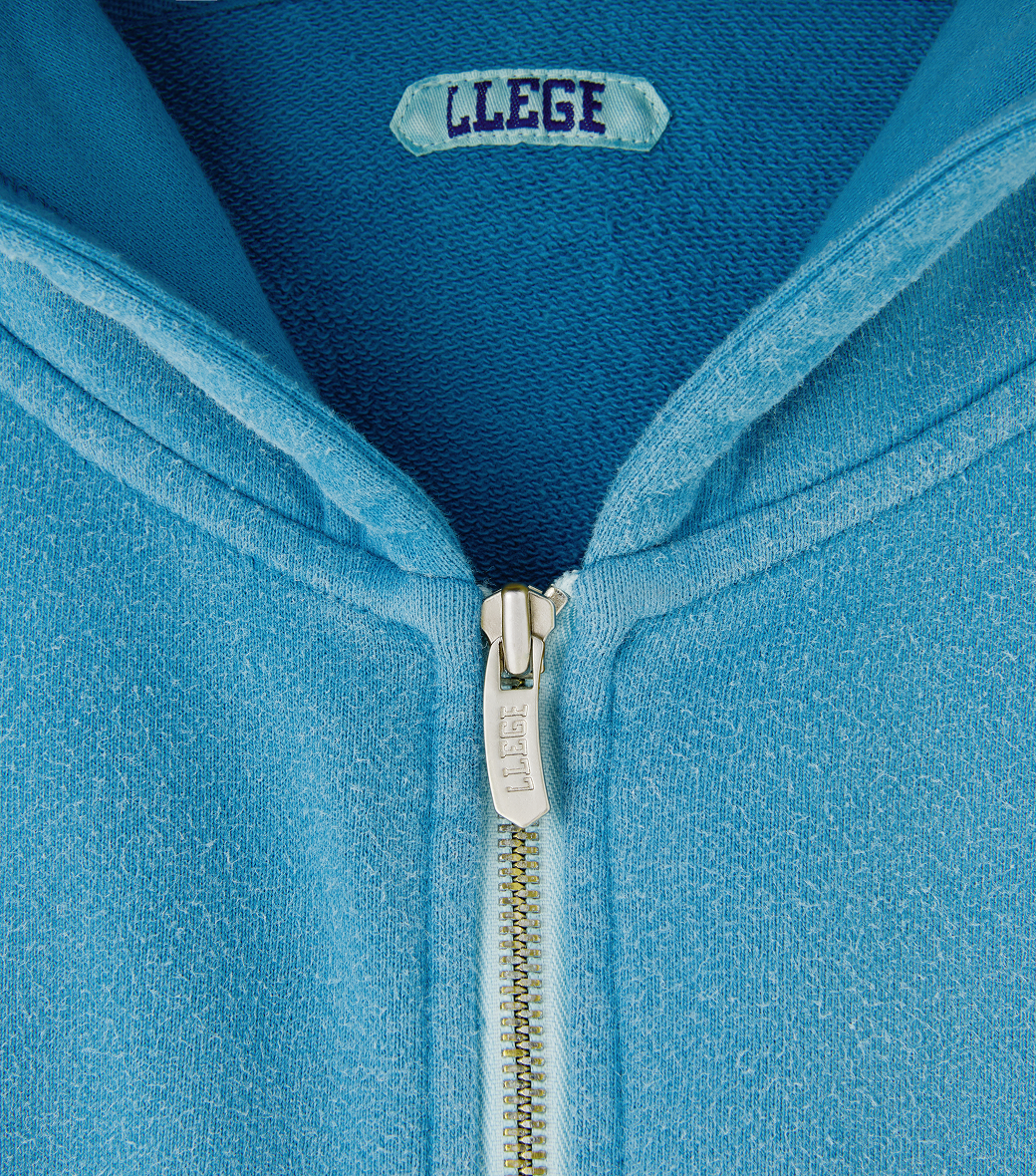 GARMENT DYED OVERSIZED HOODY ZIP-UP
