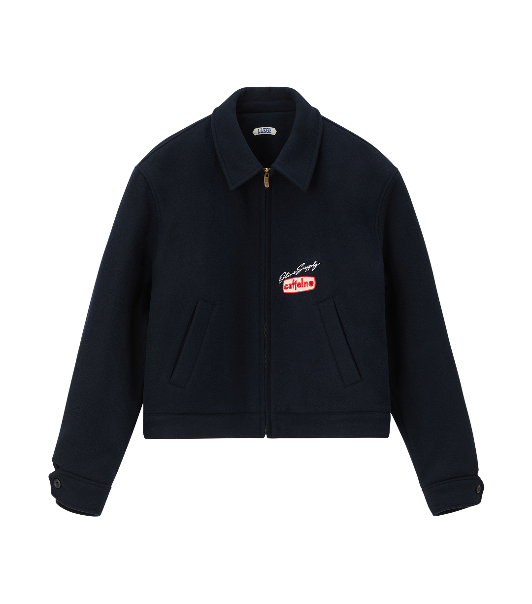 PATCH DETAIL QUILTED WOOL JACKET