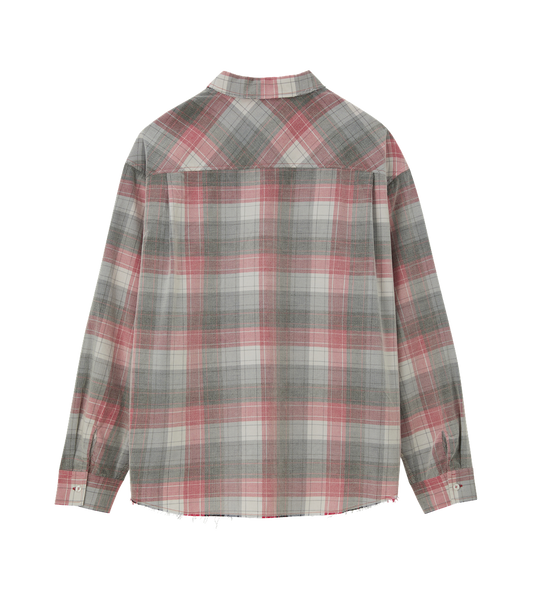OVERSIZED FADED CHECK SHIRT