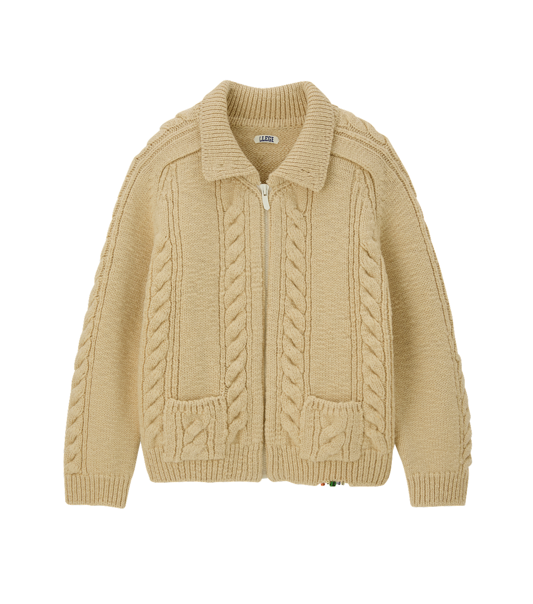 CUBE DETAIL CABLE KNIT JUMPER