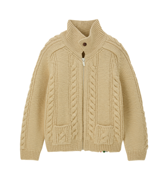 CUBE DETAIL CABLE KNIT JUMPER