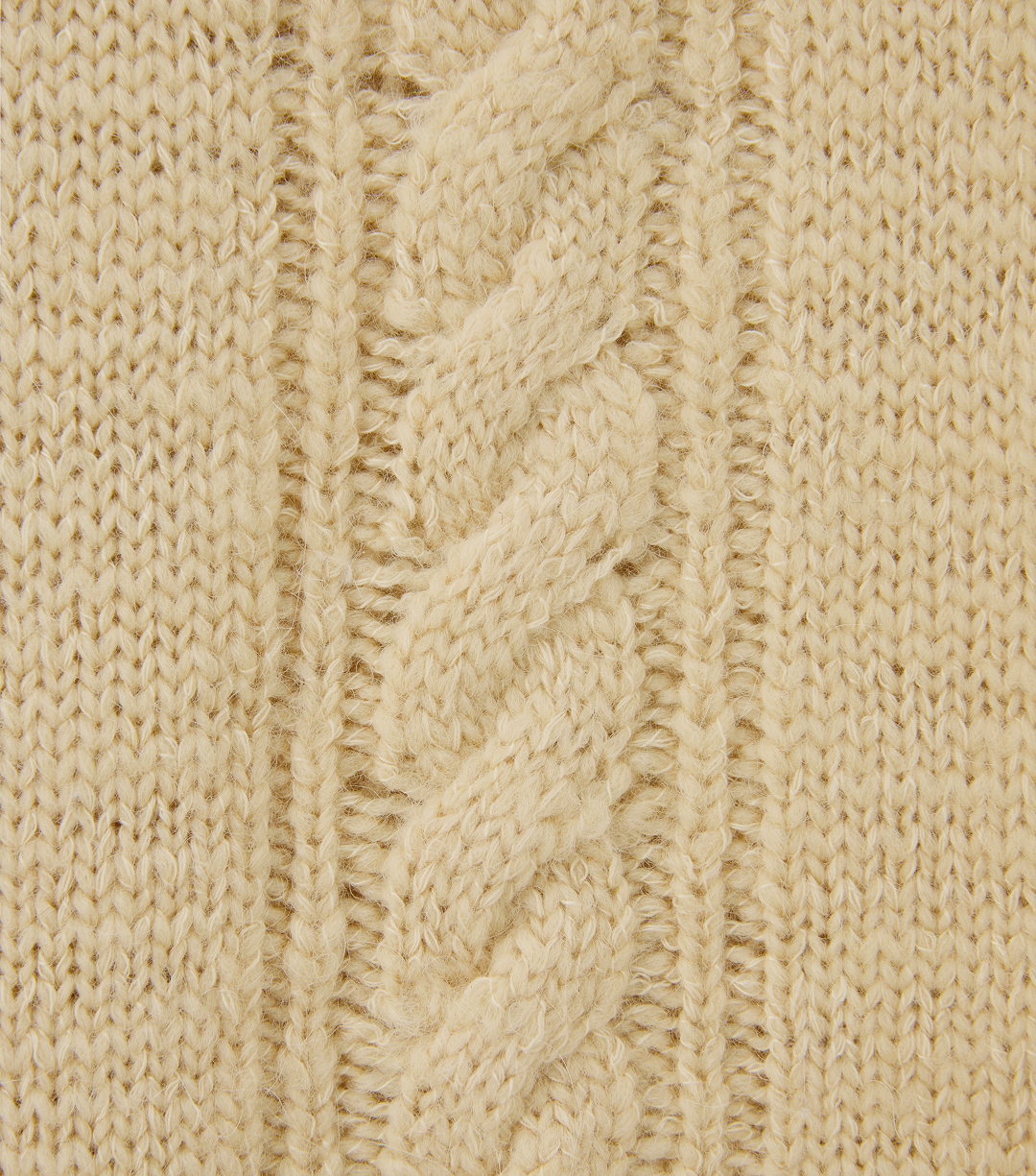 CUBE DETAIL CABLE V-NECK SWEATER