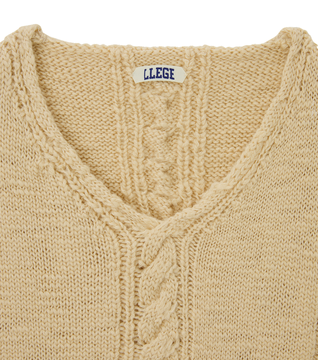 CUBE DETAIL CABLE KNIT VEST