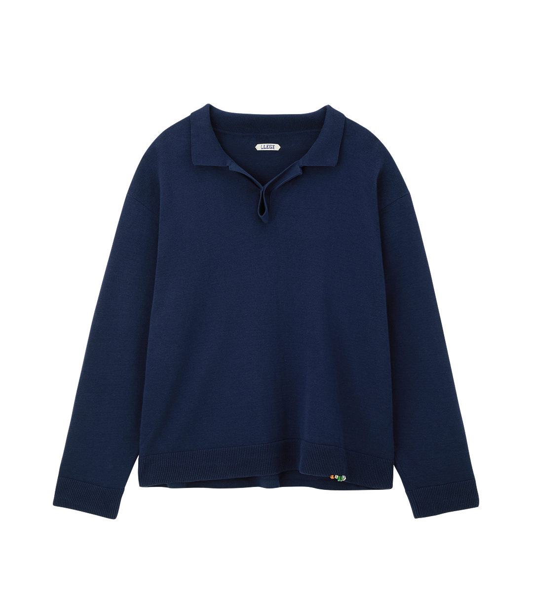 OVERSIZED CUBE DETAIL POLO KNIT