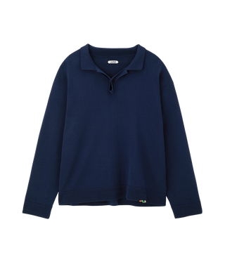 OVERSIZED CUBE DETAIL POLO KNIT