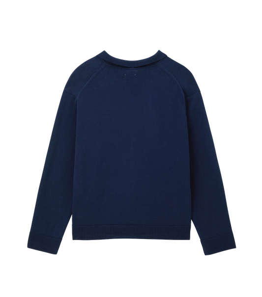 OVERSIZED CUBE DETAIL POLO KNIT