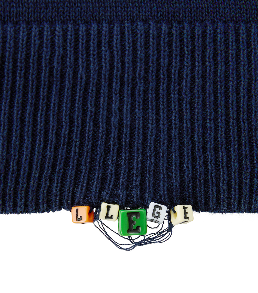OVERSIZED CUBE DETAIL POLO KNIT