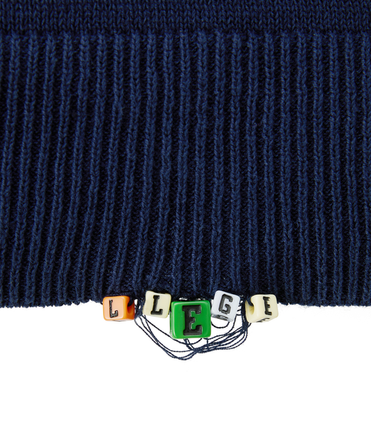 OVERSIZED CUBE DETAIL POLO KNIT