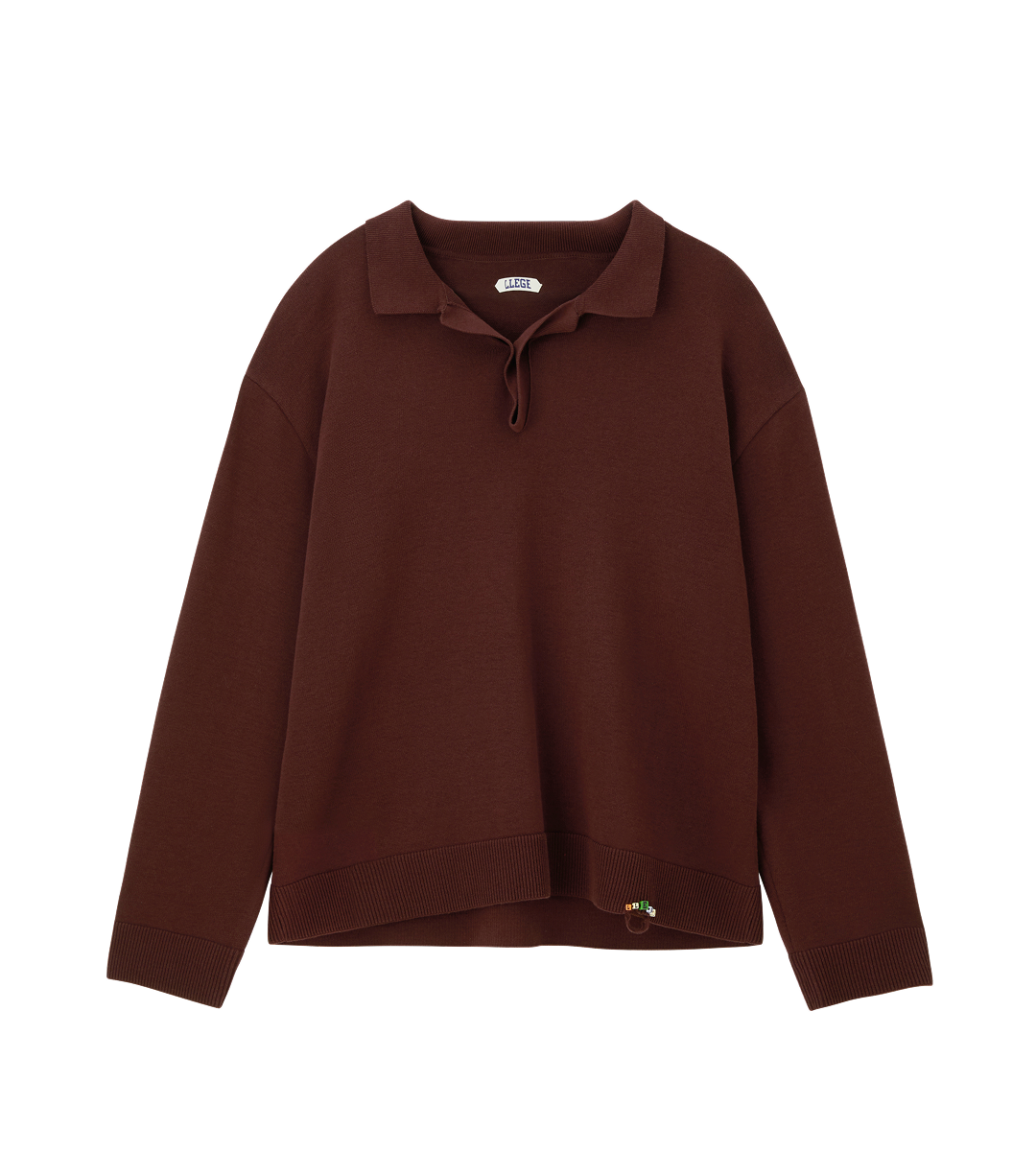 OVERSIZED CUBE DETAIL POLO KNIT