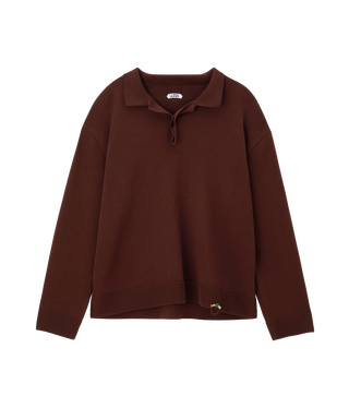 OVERSIZED CUBE DETAIL POLO KNIT
