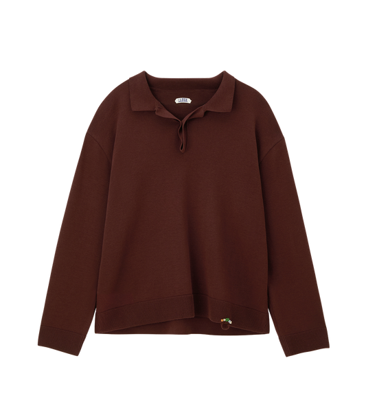 OVERSIZED CUBE DETAIL POLO KNIT