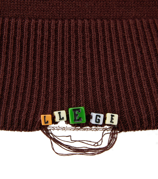 OVERSIZED CUBE DETAIL POLO KNIT