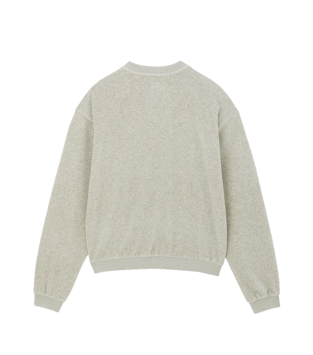 VELOUR OVERSIZED SWEATSHIRT