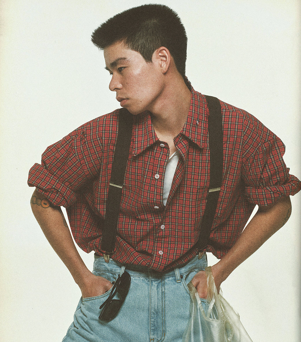 DESTROYED OVERSIZED CHECK SHIRT