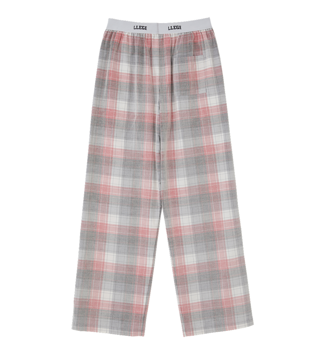 FADED CHECK PAJAMA PANTS