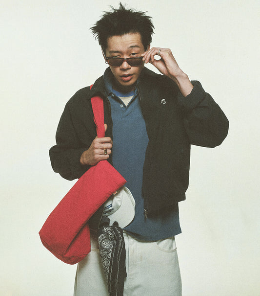 DESTROYED DENIM HARRINGTON