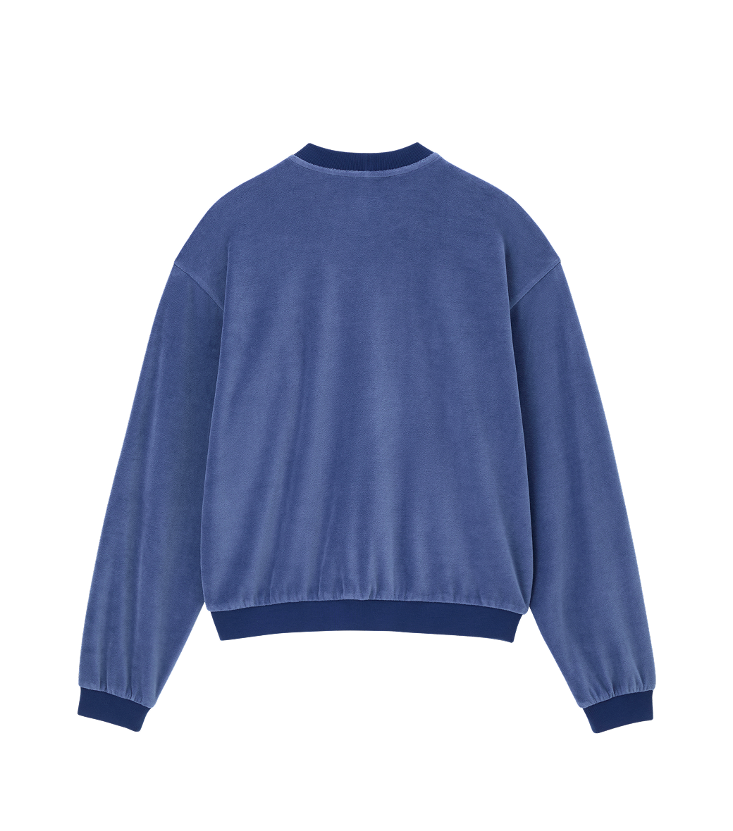 VELOUR OVERSIZED SWEATSHIRT