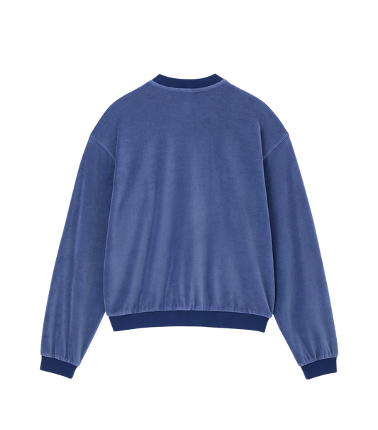 VELOUR OVERSIZED SWEATSHIRT