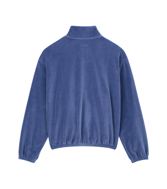 VELOUR HALF-ZIP PULLOVER