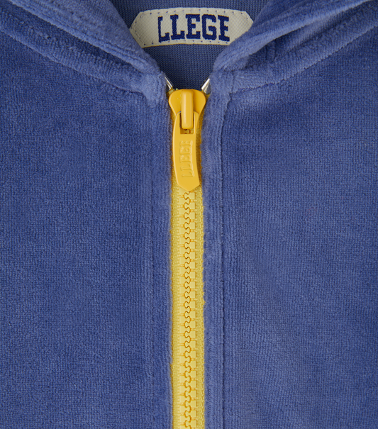VELOUR CROP HOODY ZIP-UP