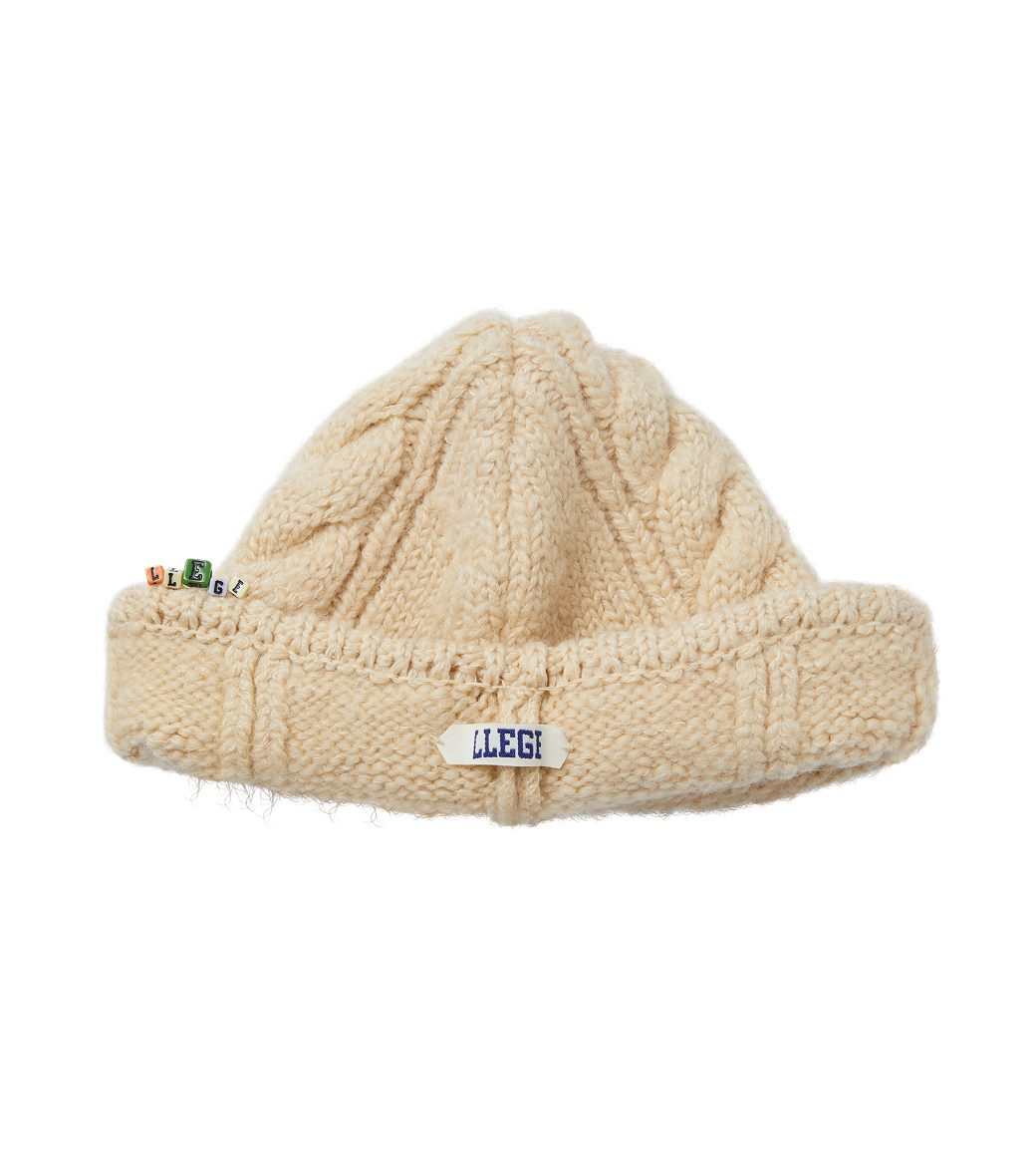 CUBE DETAIL CABLE EARMUFF BEANIE
