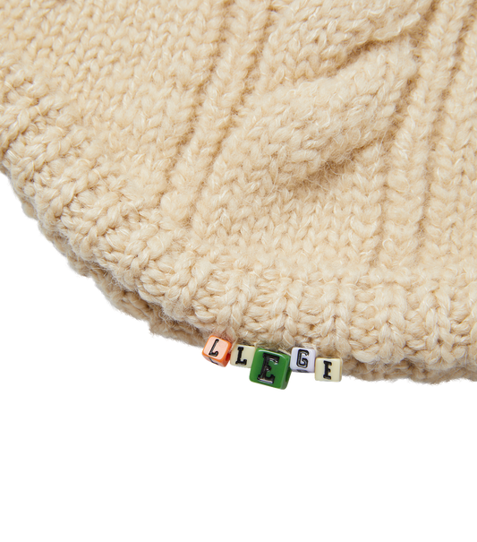 CUBE DETAIL CABLE EARMUFF BEANIE