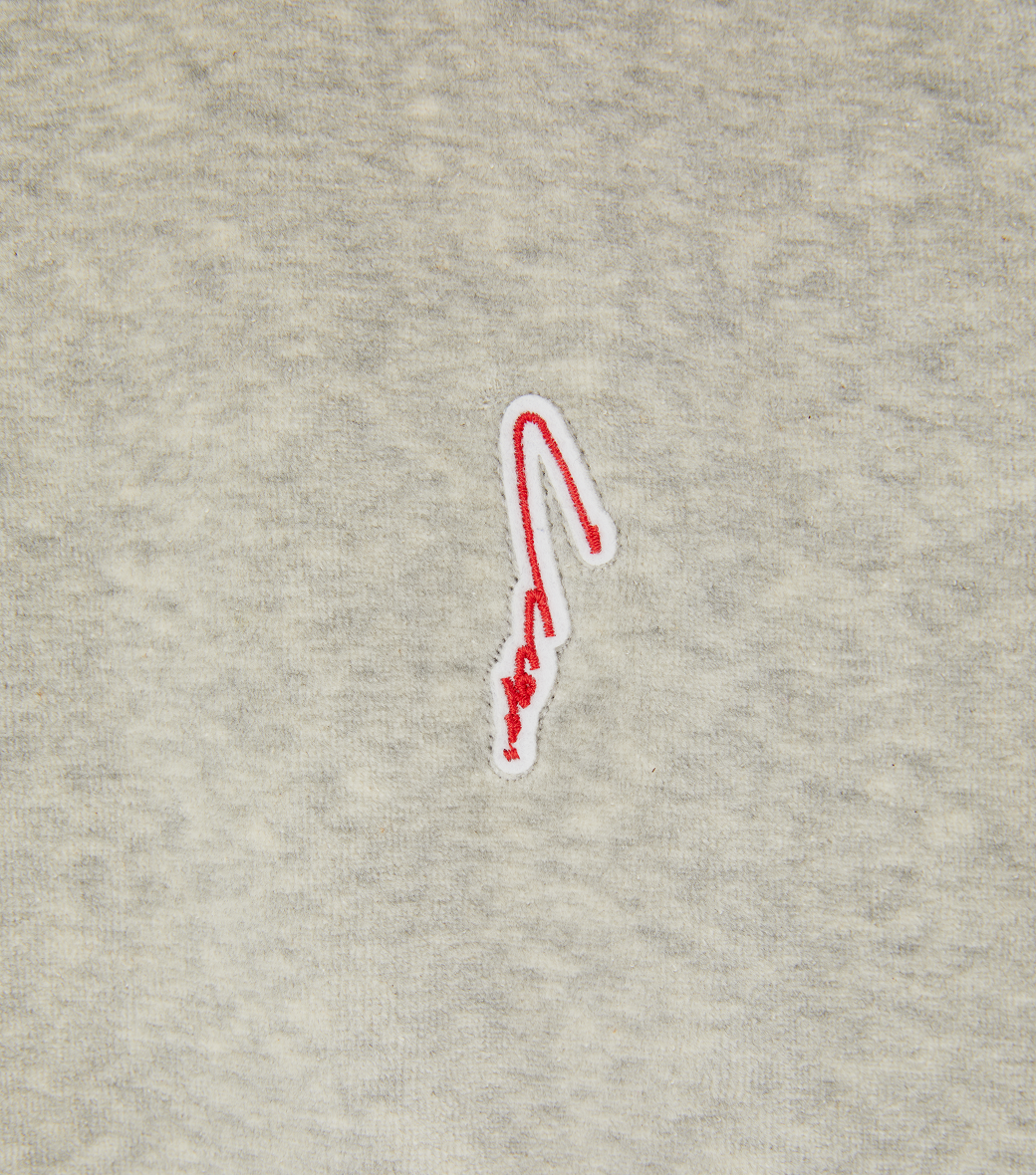 VELOUR CROP HOODY ZIP-UP