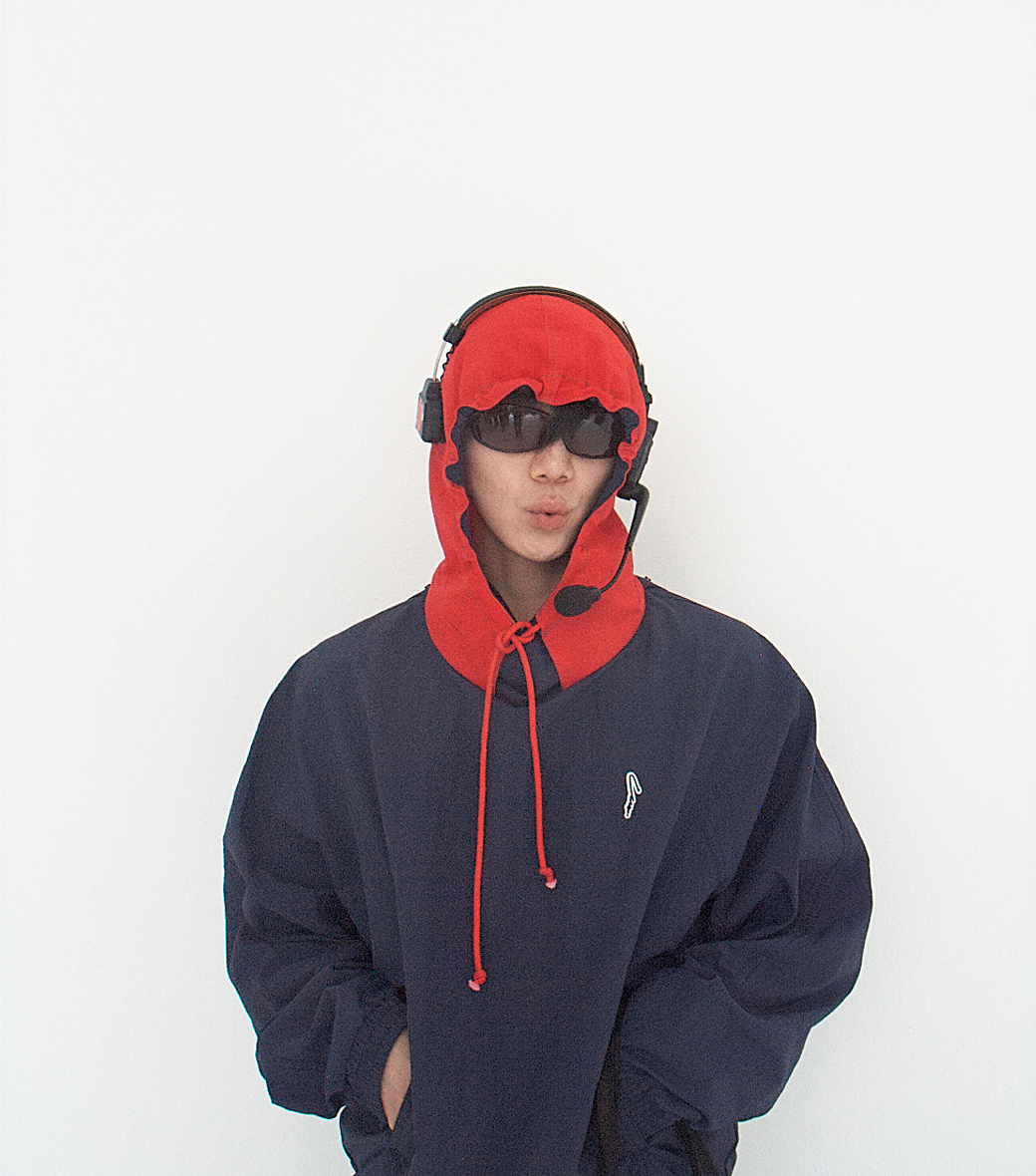COLOR BLOCK HOODY PULLOVER