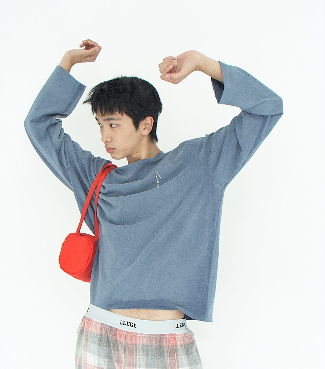 GARMENT DYED LONG SLEEVE LOOSE T-SHIRT