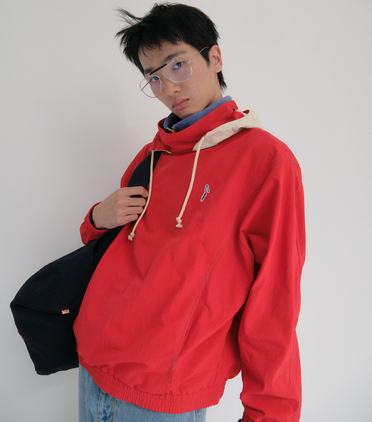 COLOR BLOCK HOODY PULLOVER