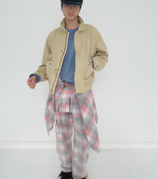 FADED CHECK PAJAMA PANTS